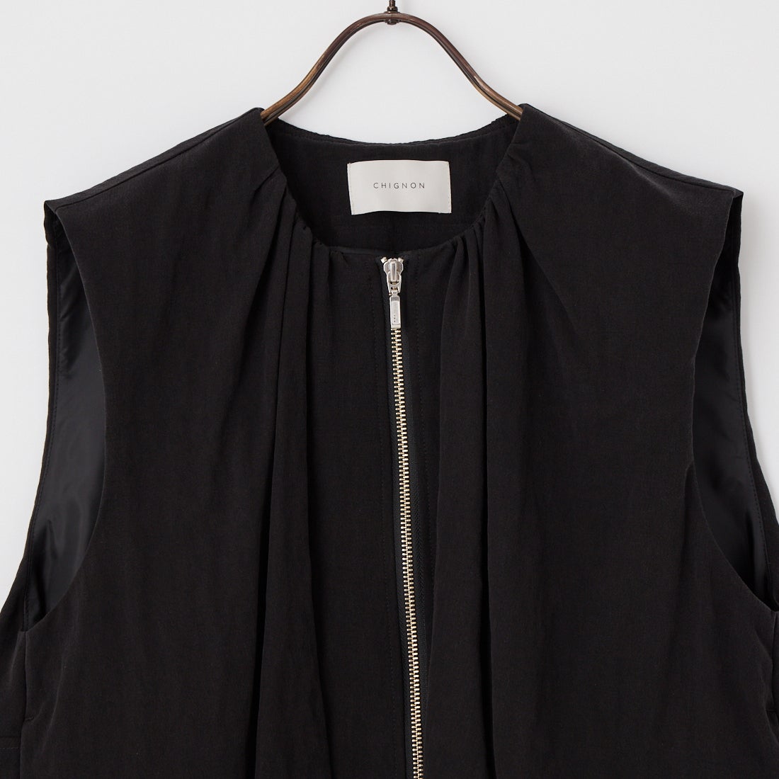 CHIGNON [シニヨン] ダブルジップバルーンジレ [4261-025MK] BLACK