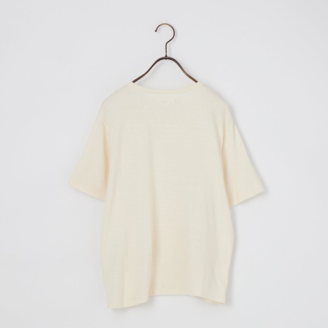 me. [ミードット] ウォッシャブルシルク天竺 ベーシックTシャツ [ME-25411] 204 IVORY