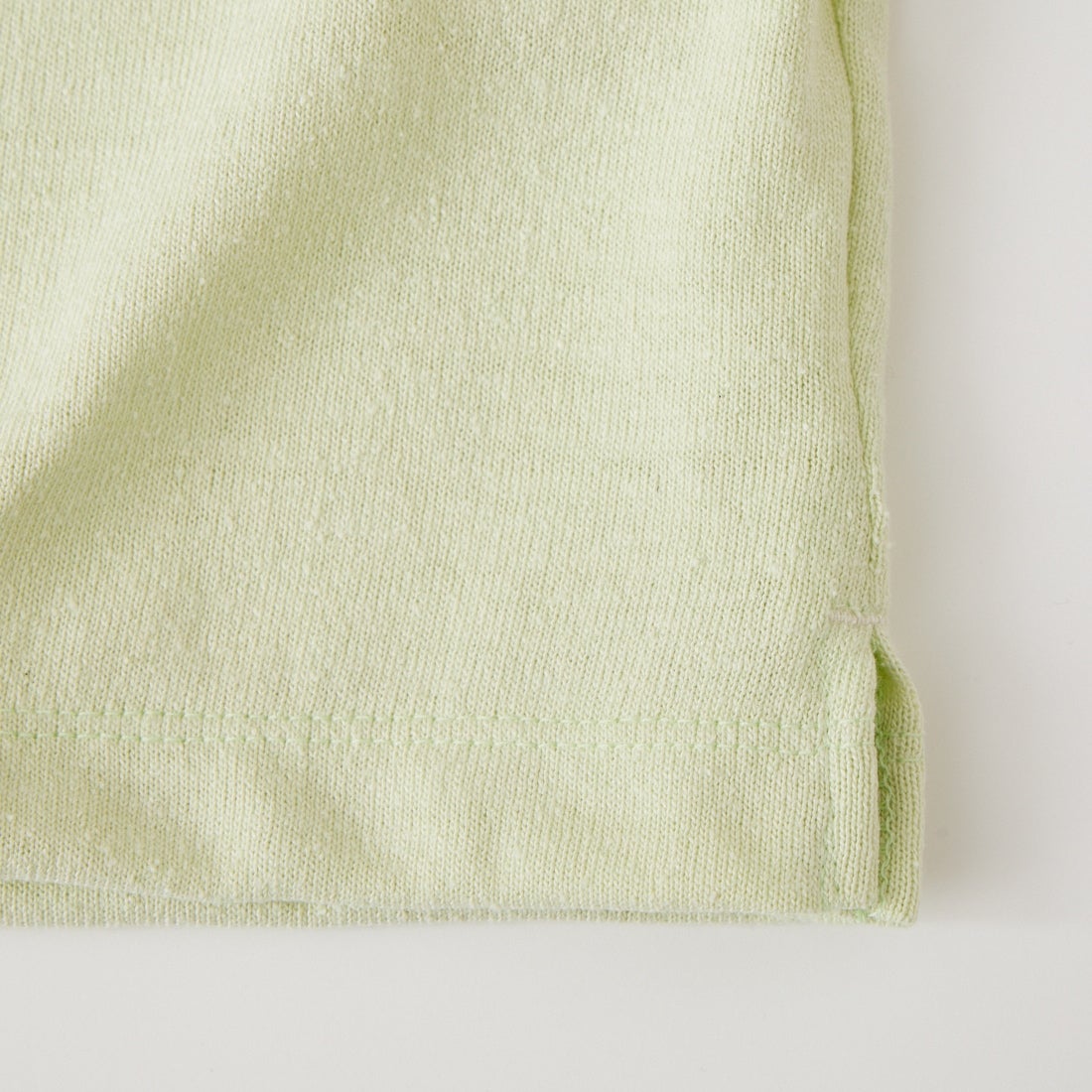 me. [ミードット] ウォッシャブルシルク天竺 ベーシックTシャツ [ME-25411] 227 LIME