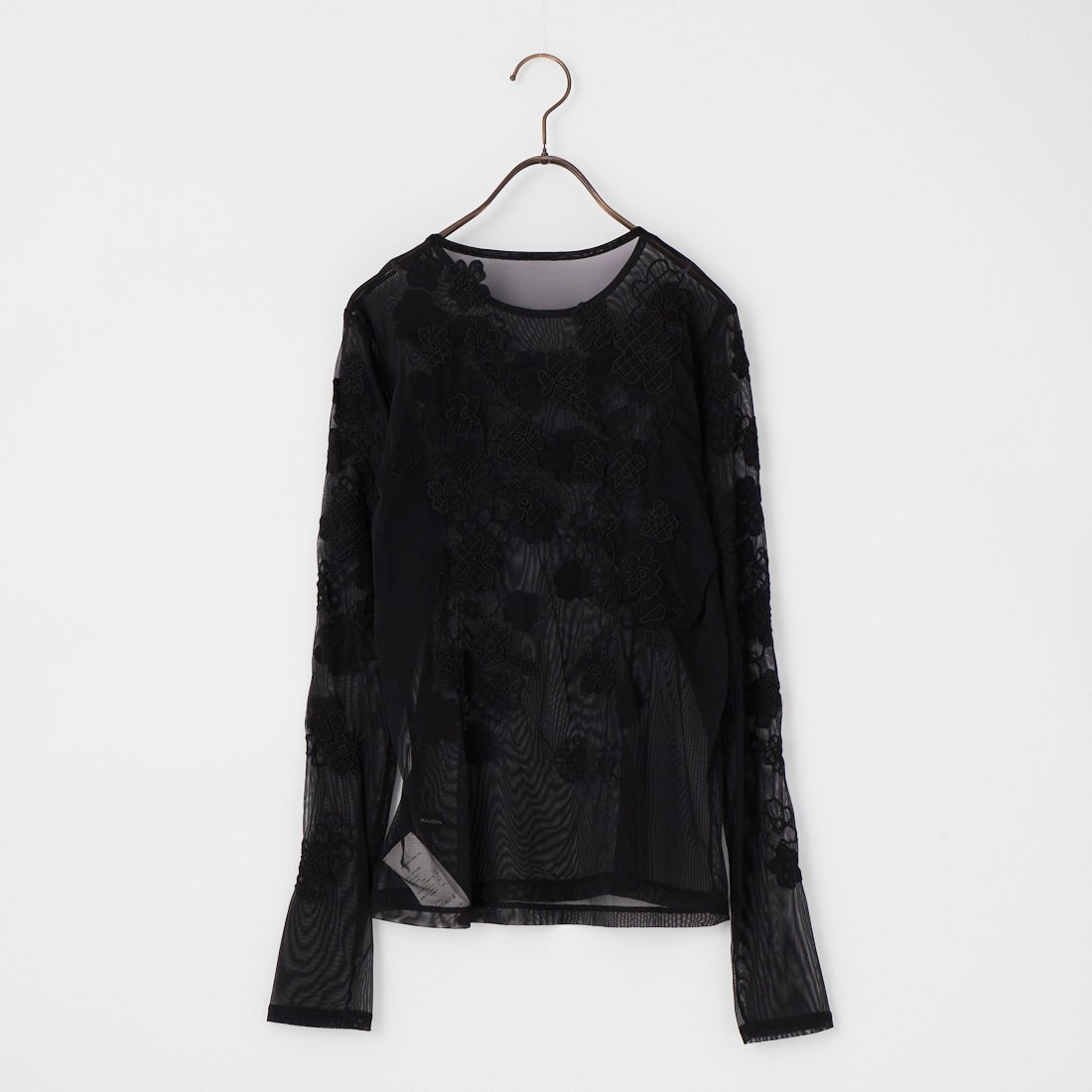 MAISON SPECIAL [メゾンスペシャル] フラワーエンブロイダリーシアートップス [21261415307] BLK