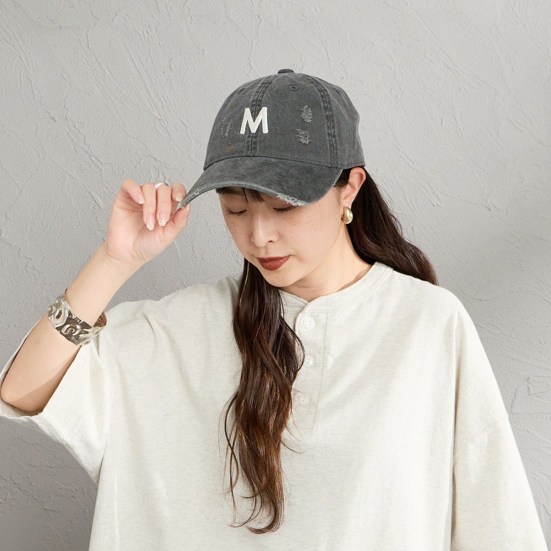 MANHATTAN PORTAGE [マンハッタンポーテージ] ダメージ6パネルキャップ [MP387-26S00] 011 BLACK