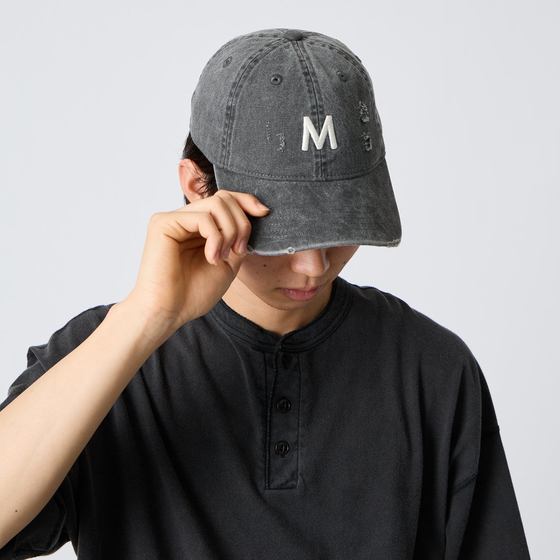MANHATTAN PORTAGE [マンハッタンポーテージ] ダメージ6パネルキャップ [MP387-26S00] 011 BLACK