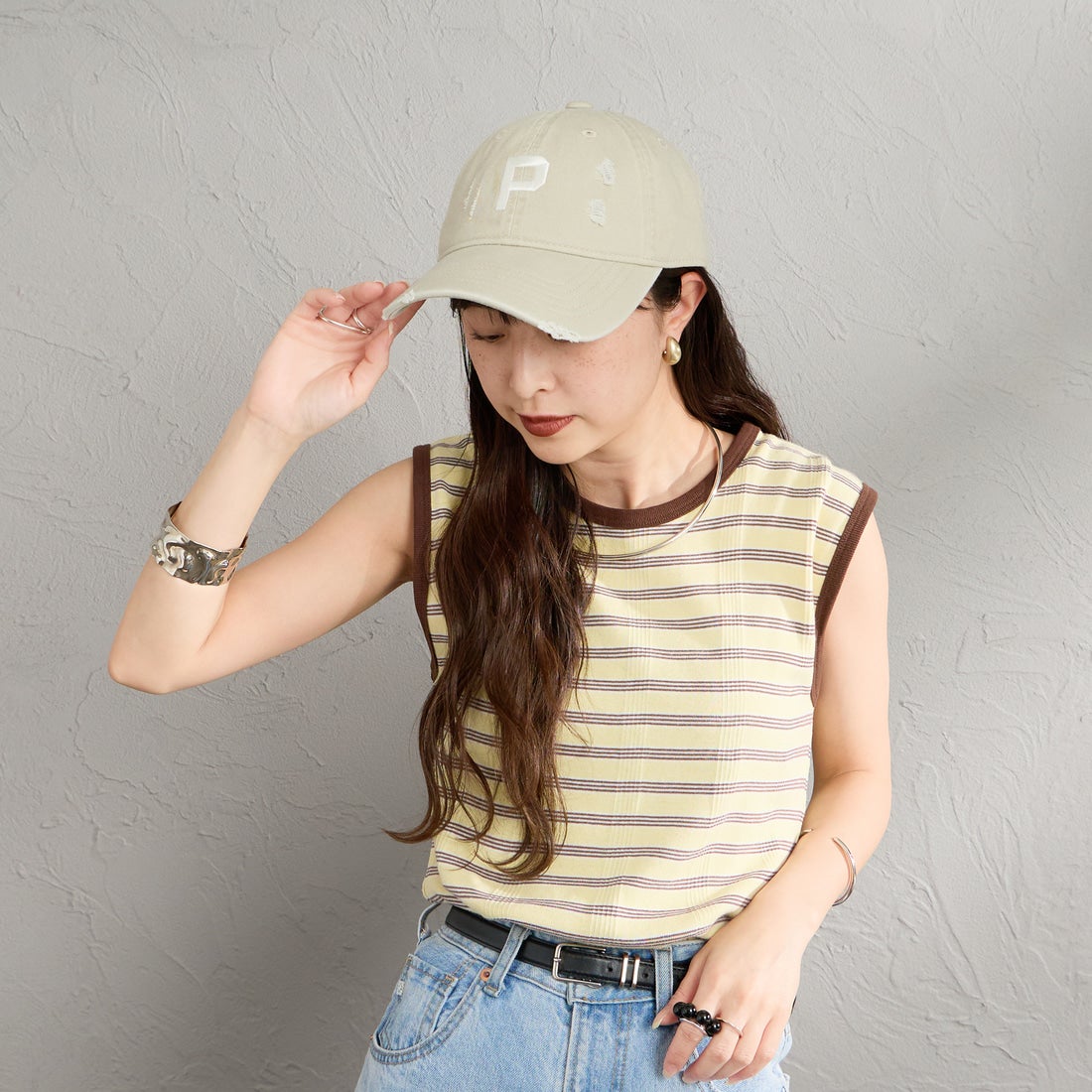 MANHATTAN PORTAGE [マンハッタンポーテージ] ダメージ6パネルキャップ [MP387-26S00] 006 BEIGE