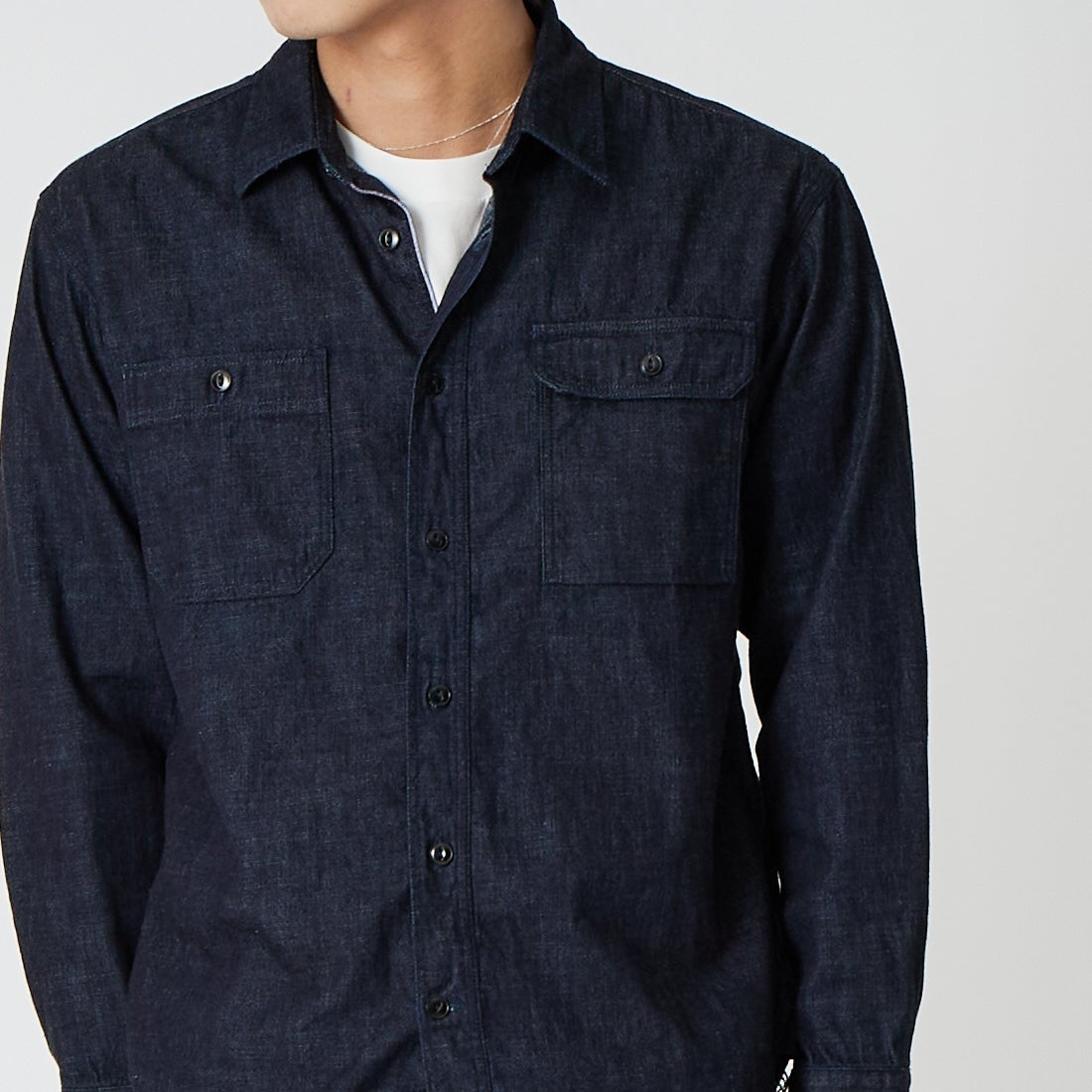 MOMOTARO JEANS [モモタロウ ジーンズ] トリプルステッチ ロングスリーブデニムシャツ [MMLS1000] ID