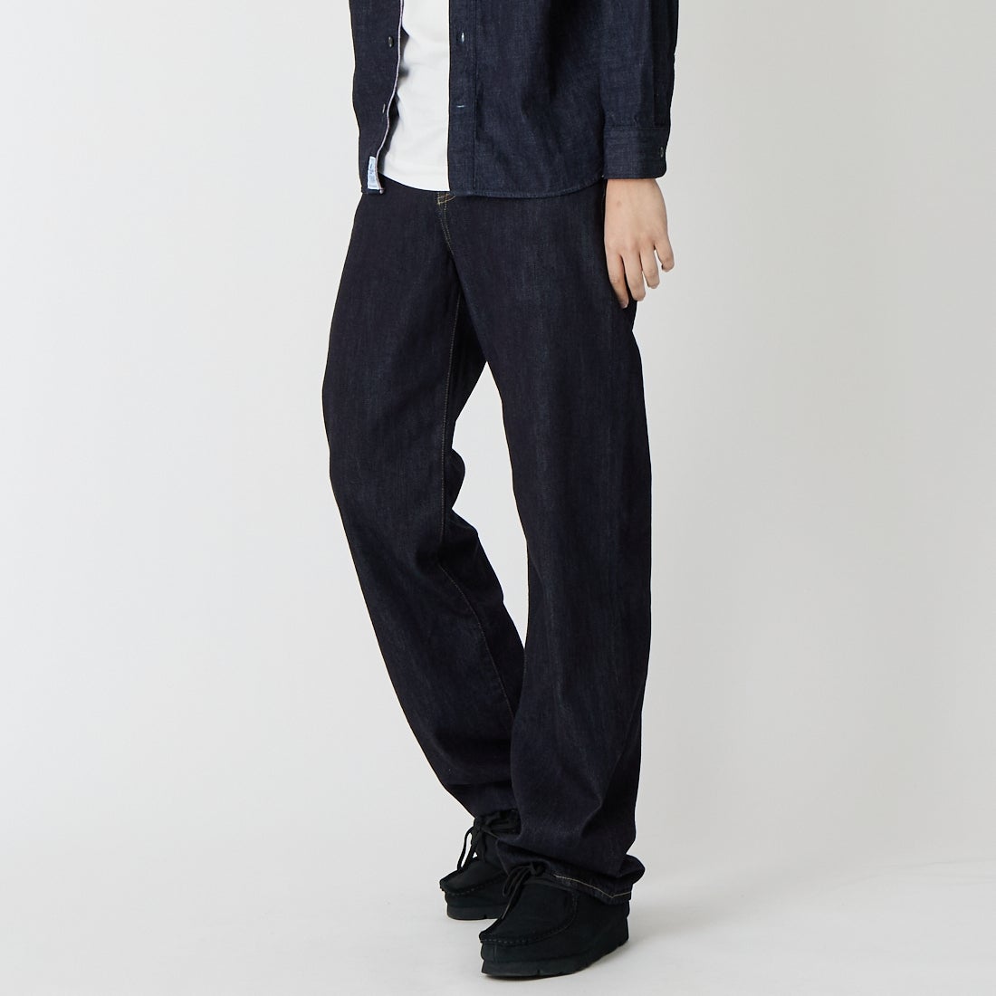 MOMOTARO JEANS [モモタロウ ジーンズ] 400 11ozワイドデニムパンツ [MXJE1506] ID &&モデル身長：179cm 着用サイズ：28&&