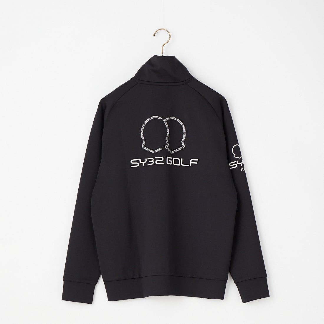 SY32 GOLF [エスワイサーティトゥ ゴルフ] ダブルニットエンボストラックジャケット [SYG-26S1-07] BLACK