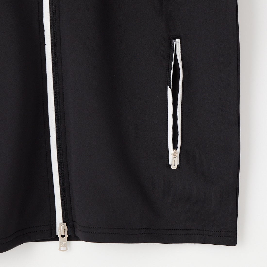 SY32 GOLF [エスワイサーティトゥ ゴルフ] ダブルニットハーフスリーブジップシャツ [SYG-26S1-08] BLACK