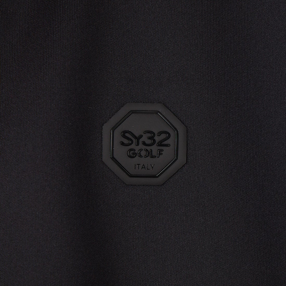 SY32 GOLF [エスワイサーティトゥ ゴルフ] ダブルニットハーフスリーブジップシャツ [SYG-26S1-08] BLACK