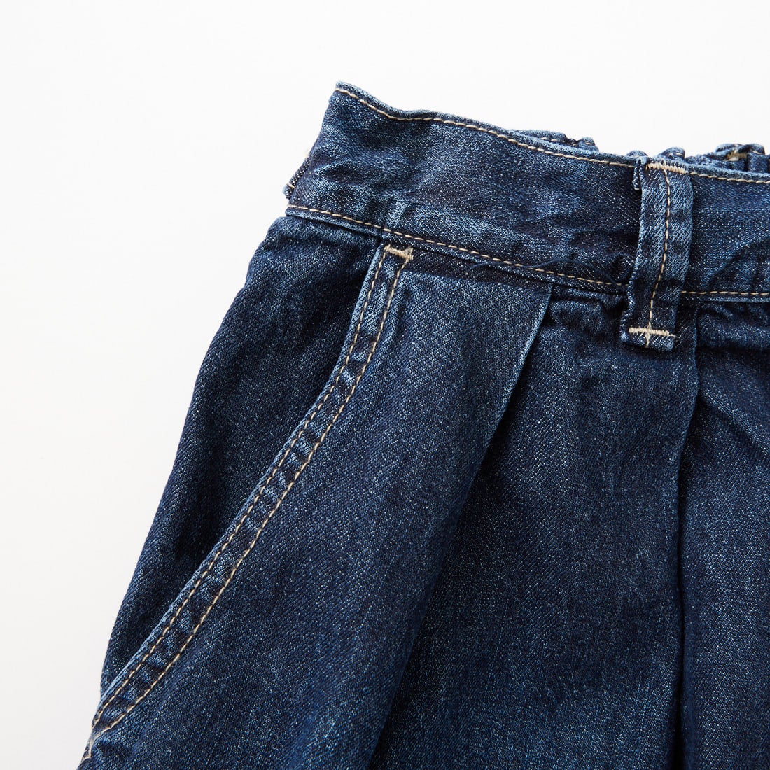 tumugu: [ツムグ] 9ozデニム/ヒッコリーストライプ フル丈パンツ [TB26110] 795 INDIGO