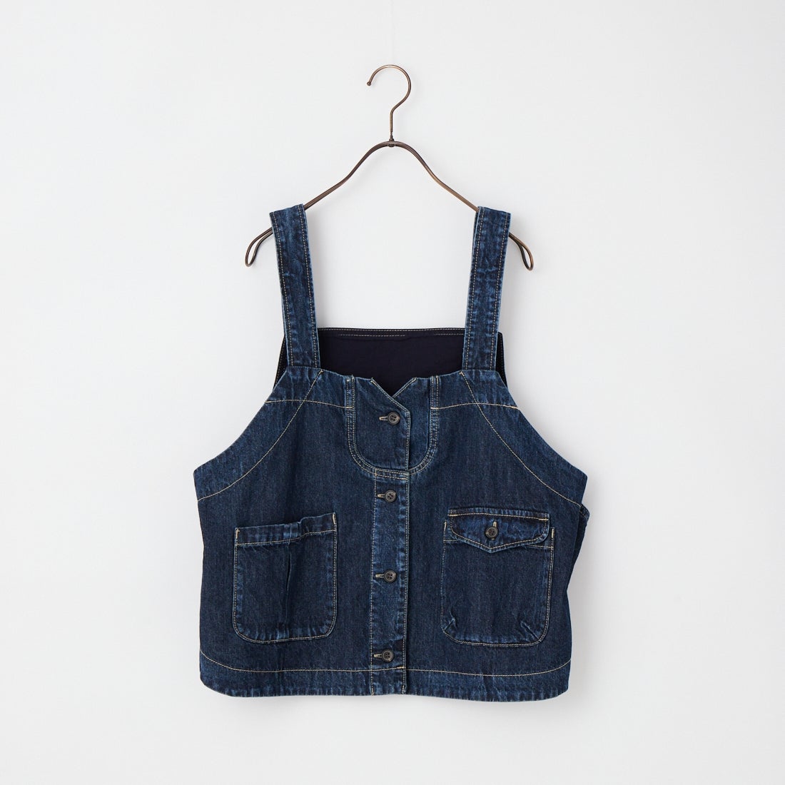 tumugu: [ツムグ] 9ozデニム/ヒッコリーストライプ 2WAYベスト [TB26107] 795 INDIGO