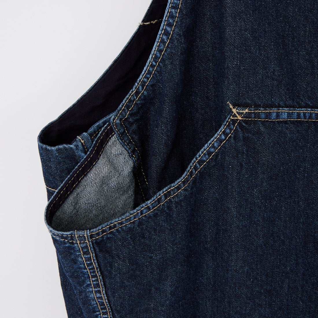 tumugu: [ツムグ] 9ozデニム/ヒッコリーストライプ 2WAYベスト [TB26107] 795 INDIGO