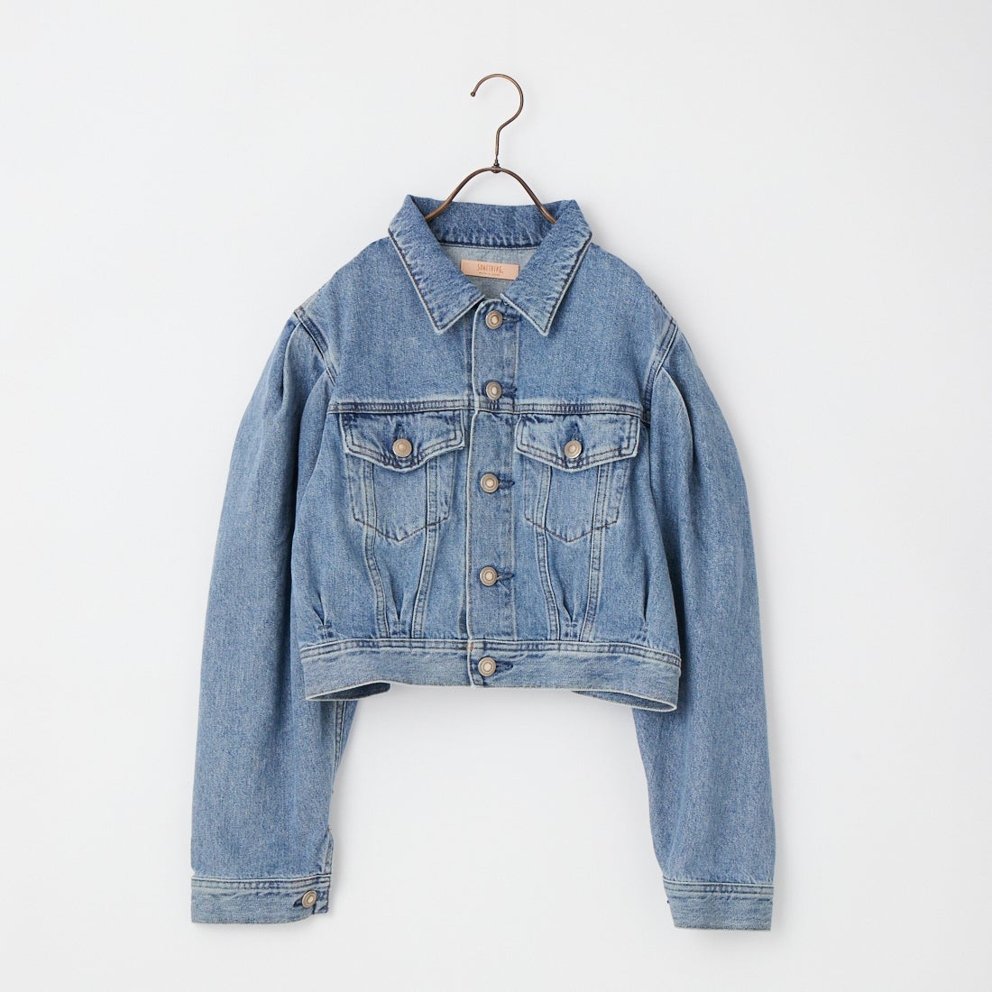 SOMETHING [サムシング] パワーショルダーデニムジャケット [SAT008] 94 L.BLUE