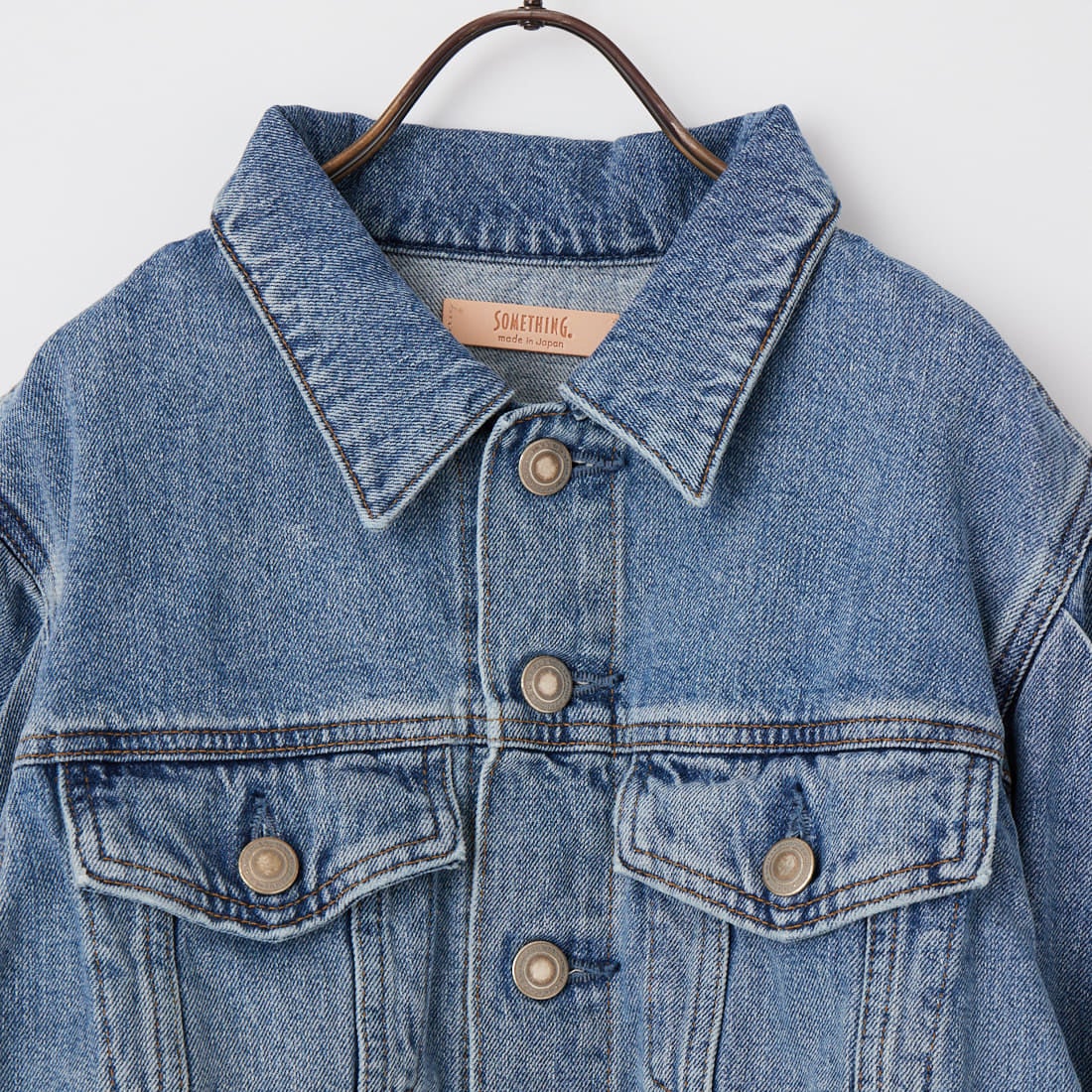 SOMETHING [サムシング] パワーショルダーデニムジャケット [SAT008] 94 L.BLUE