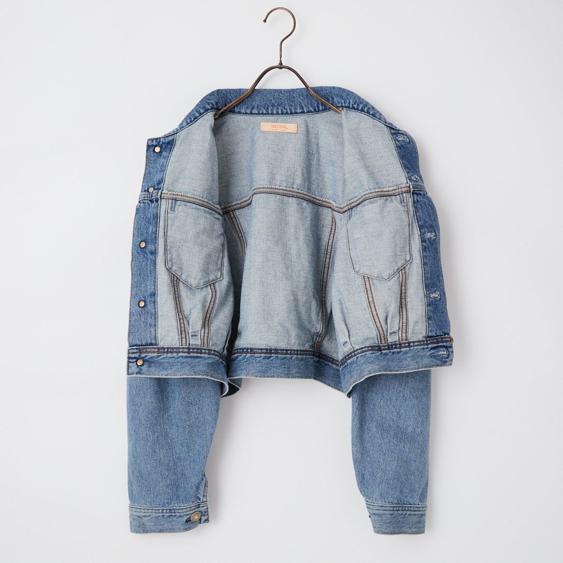 SOMETHING [サムシング] パワーショルダーデニムジャケット [SAT008] 94 L.BLUE