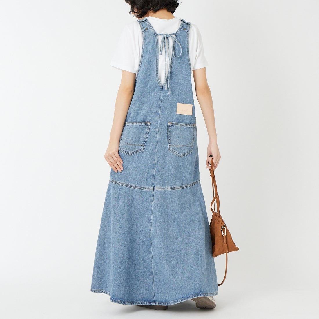 SOMETHING [サムシング] アメリカンスリーブワンピース [SA1606] 94 L.BLUE &&モデル身長：162cm 着用サイズ：F&&