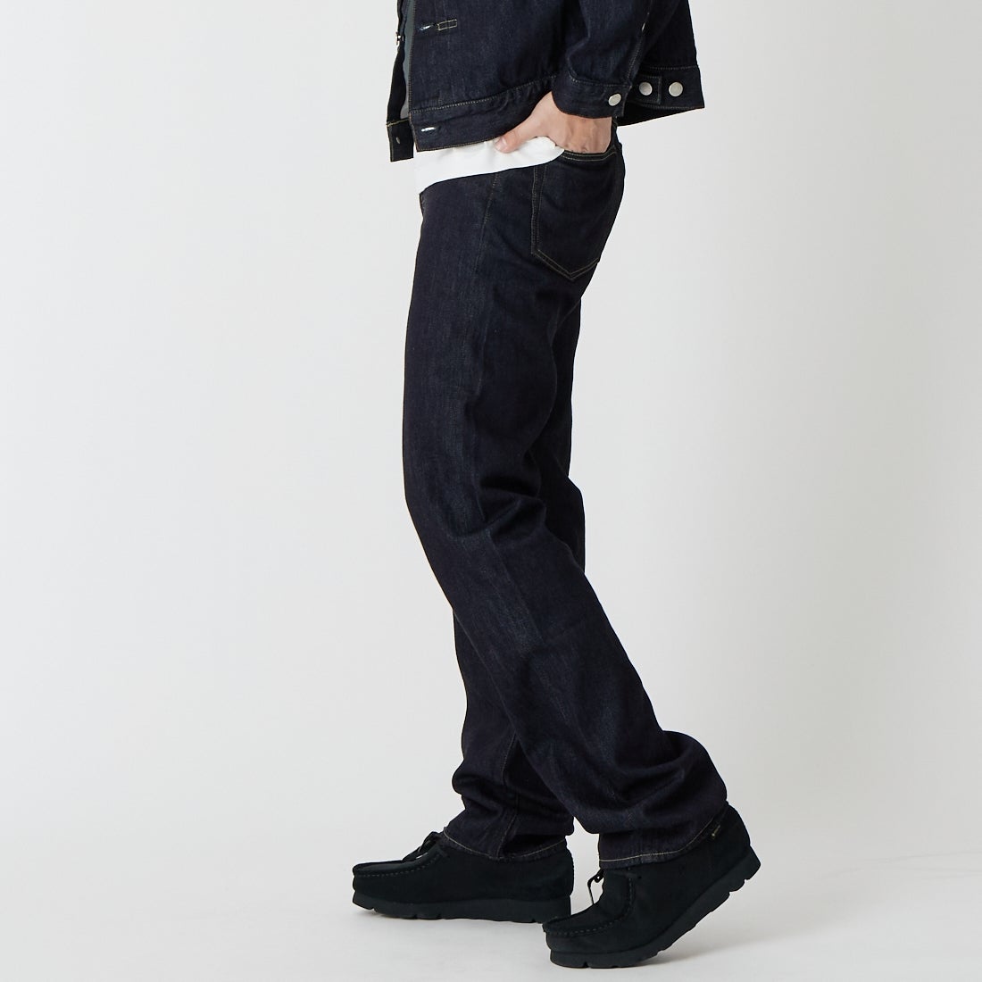 MOMOTARO JEANS [モモタロウ ジーンズ] 100 11ozストレートデニムパンツ [MXJE1405] ID &&モデル身長：179cm 着用サイズ：28&&