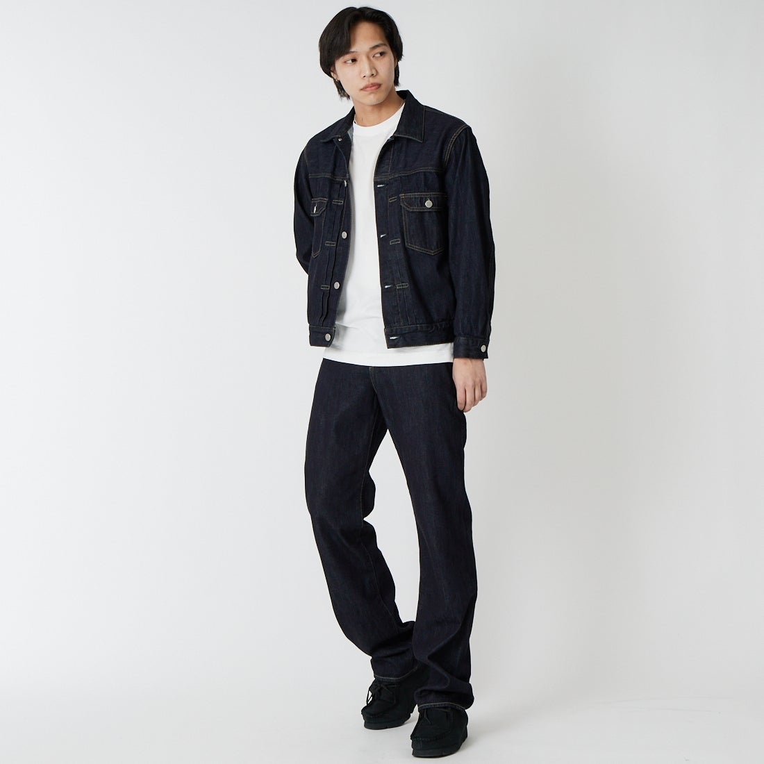 MOMOTARO JEANS [モモタロウ ジーンズ] 100 11ozストレートデニムパンツ [MXJE1405] ID &&モデル身長：179cm 着用サイズ：28&&