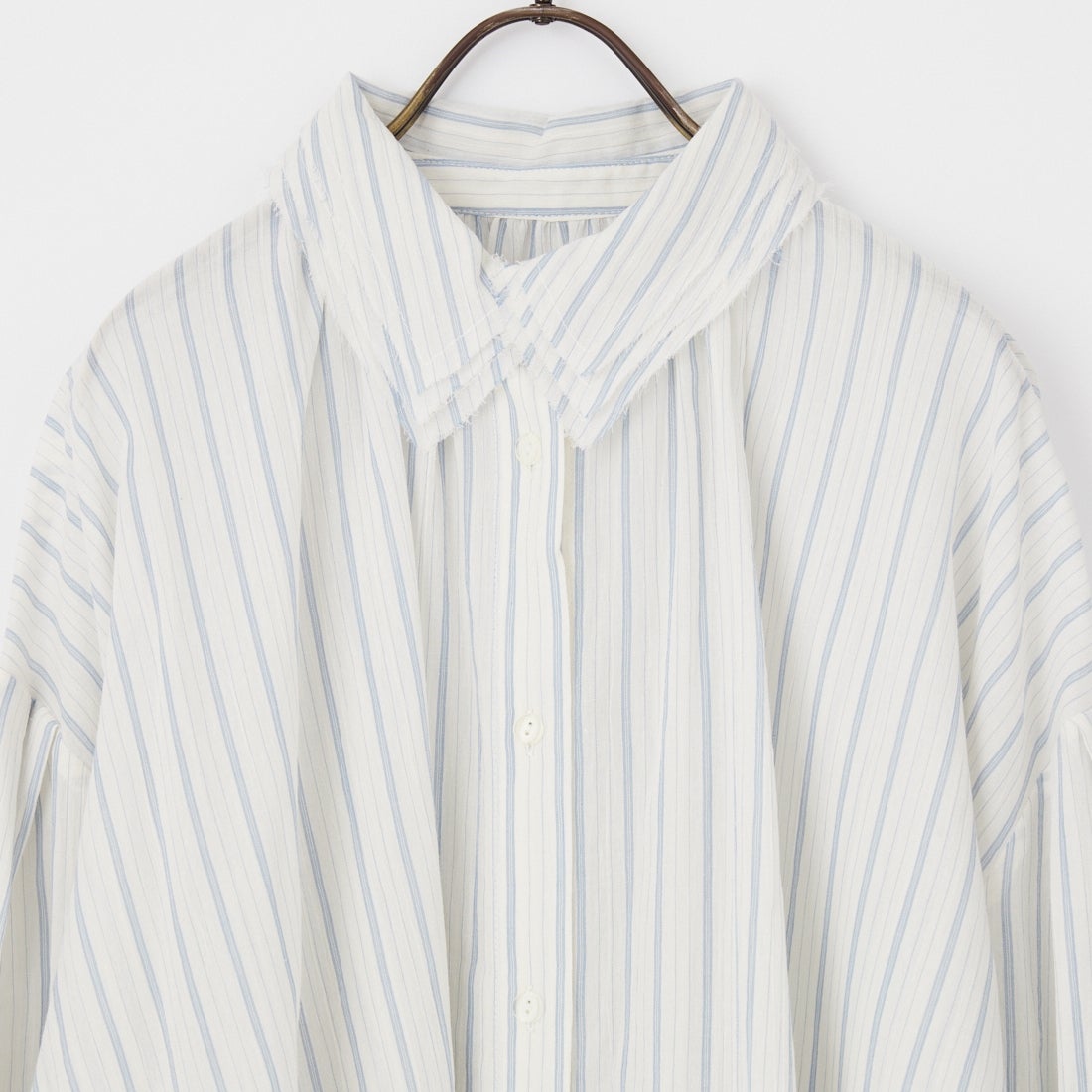 WILLFULLY [ウィルフリー] カラー&カフス トリプルレイヤードオーバーシャツ [2611-TO-22] STRIPE