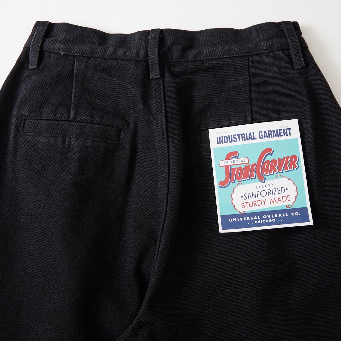 UNIVERSAL OVERALL [ユニバーサルオーバーオール] タックワイドデニムパンツ [UO2512600OC] BLK