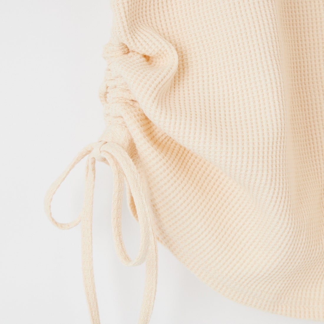 +81 BRANCA [ハチイチブランカ] ワッフルショートスリーブカーディガン [81B-26SS-CS07] OFF WHITE