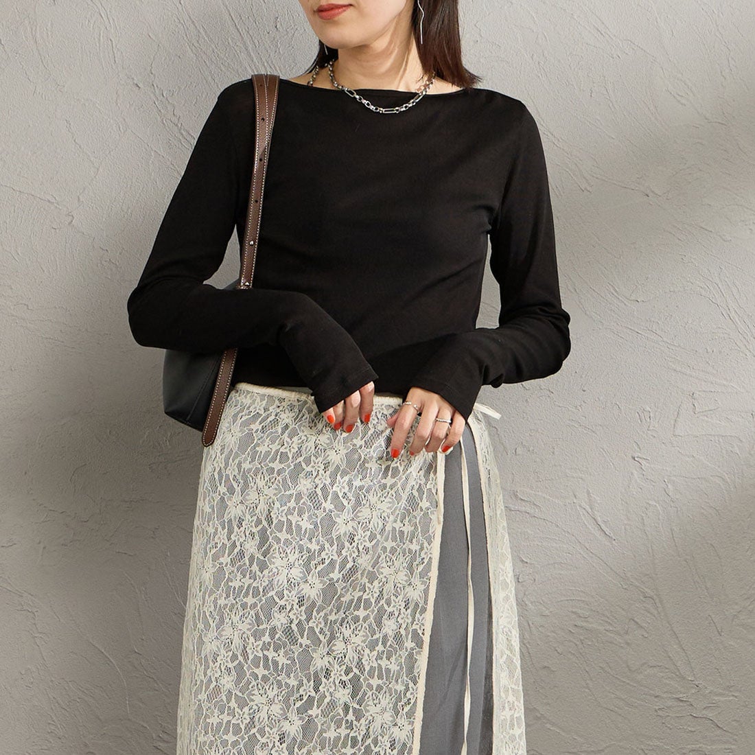 07 BLACK&&モデル身長：160cm 着用サイズ：F0&&