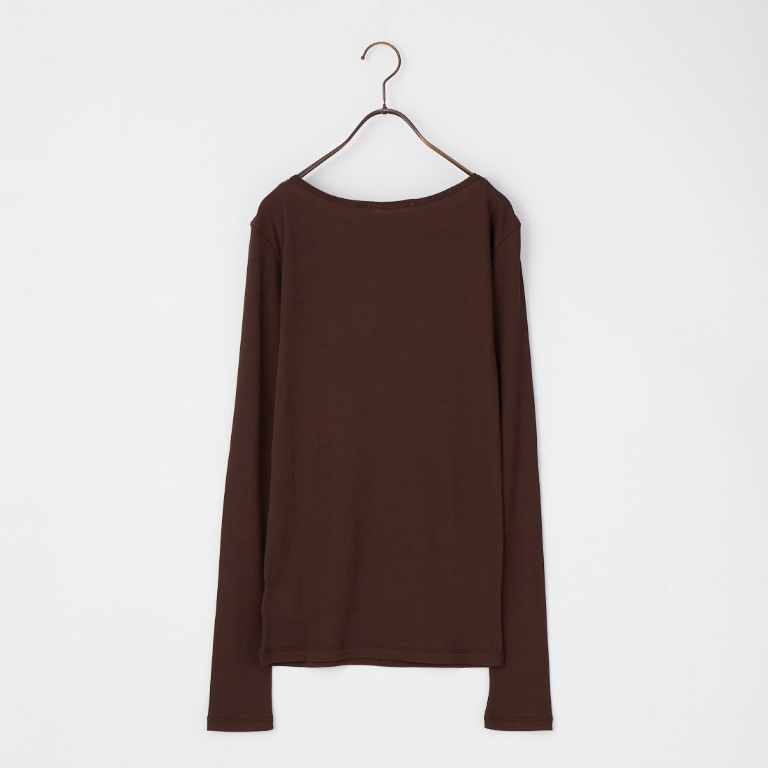 THE SHINZONE [ザ シンゾーン] シアーリブロングスリーブTシャツ [26SMSCU07] 48 BROWN