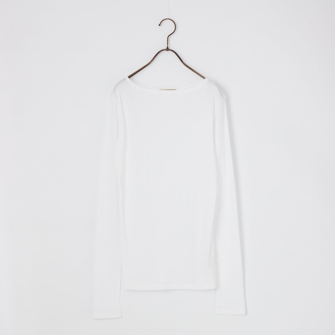 THE SHINZONE [ザ シンゾーン] シアーリブロングスリーブTシャツ [26SMSCU07] 01 WHITE