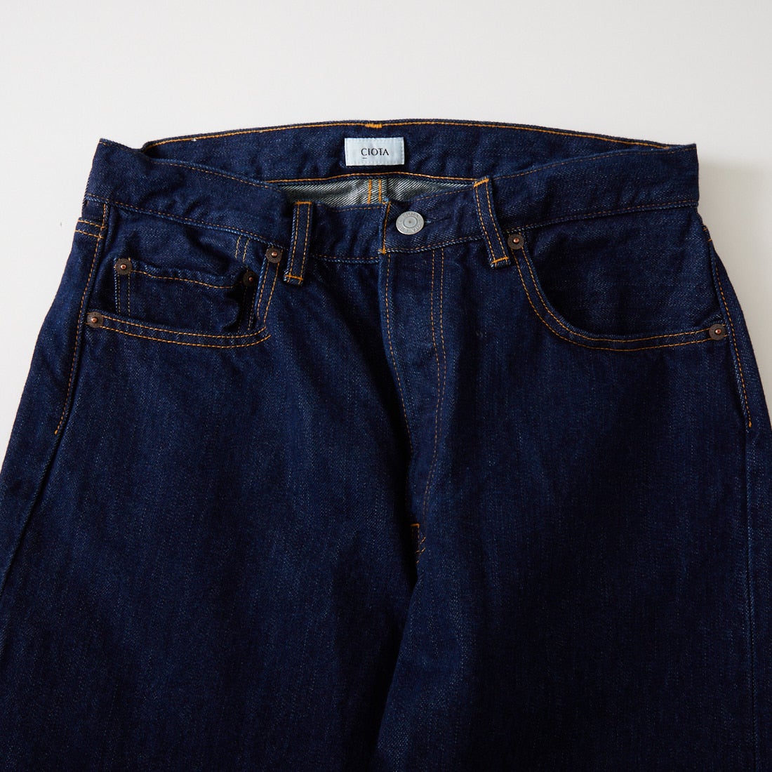 CIOTA [シオタ] ストレート5ポケットパンツ(リアルインディゴ) [PTLM-21STB-NIW] NAVY