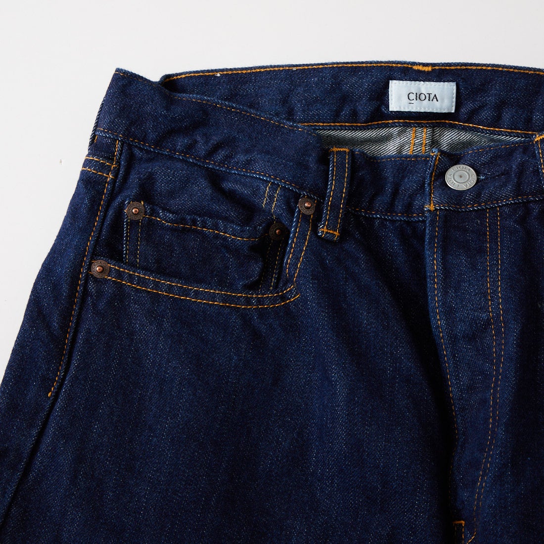 CIOTA [シオタ] ストレート5ポケットパンツ(リアルインディゴ) [PTLM-21STB-NIW] NAVY