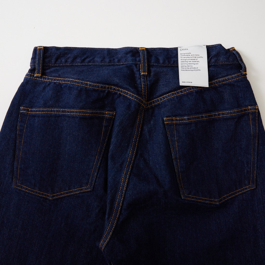 CIOTA [シオタ] ストレート5ポケットパンツ(リアルインディゴ) [PTLM-21STB-NIW] NAVY