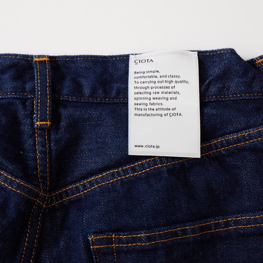 CIOTA [シオタ] ストレート5ポケットパンツ(リアルインディゴ) [PTLM-21STB-NIW] NAVY