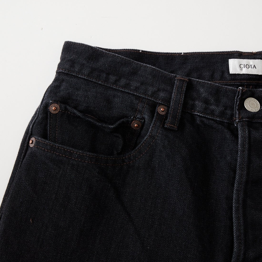 CIOTA [シオタ] ストレート5ポケットパンツ [PTLM-21STB-MBK] BLACK