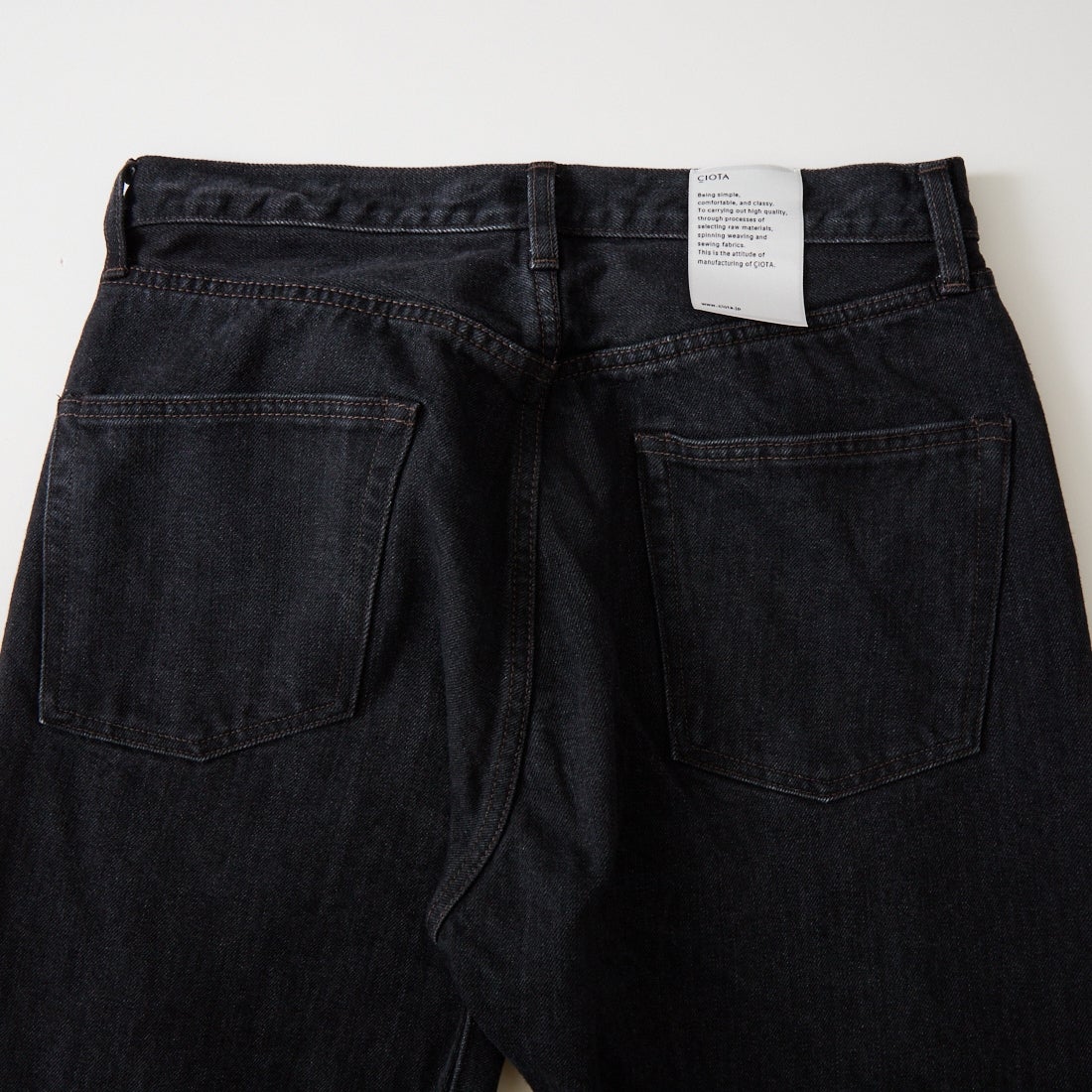 CIOTA [シオタ] ストレート5ポケットパンツ [PTLM-21STB-MBK] BLACK