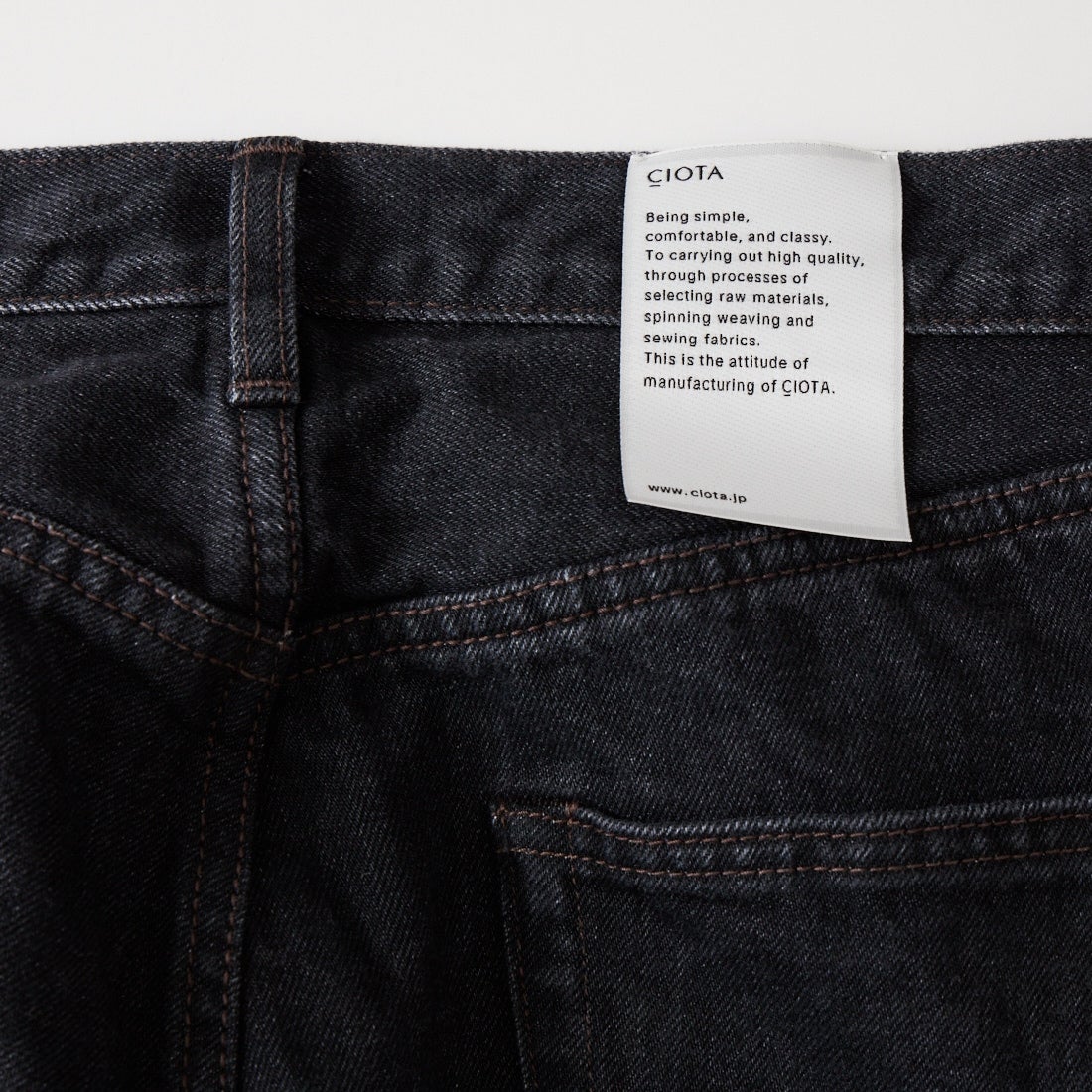 CIOTA [シオタ] ストレート5ポケットパンツ [PTLM-21STB-MBK] BLACK