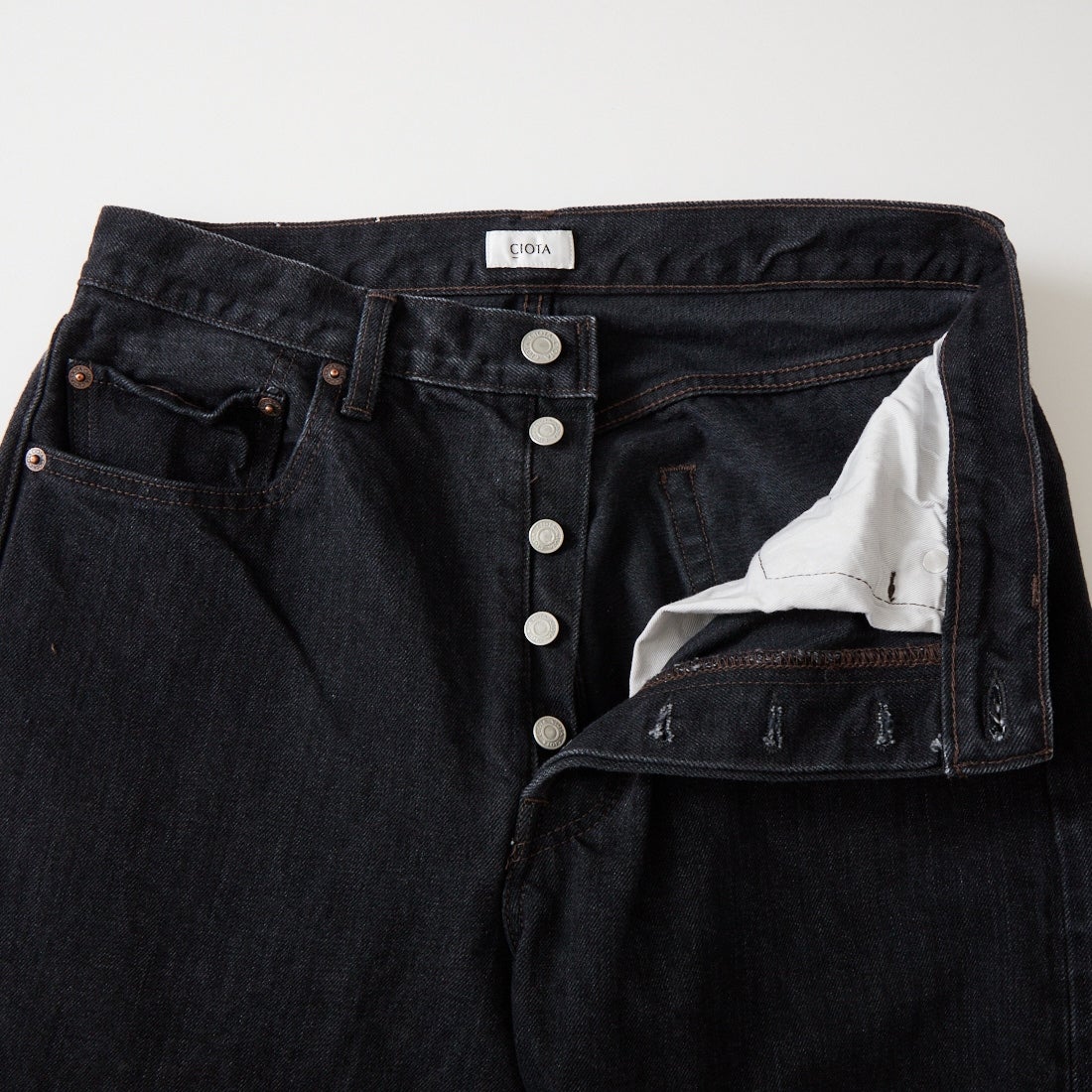 CIOTA [シオタ] ストレート5ポケットパンツ [PTLM-21STB-MBK] BLACK