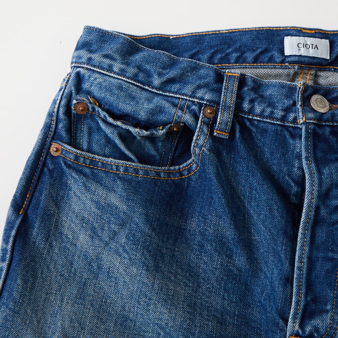 CIOTA [シオタ] STRAIGHT 5POCKETS PANTS REAL INDIGO [PTLM-21STB