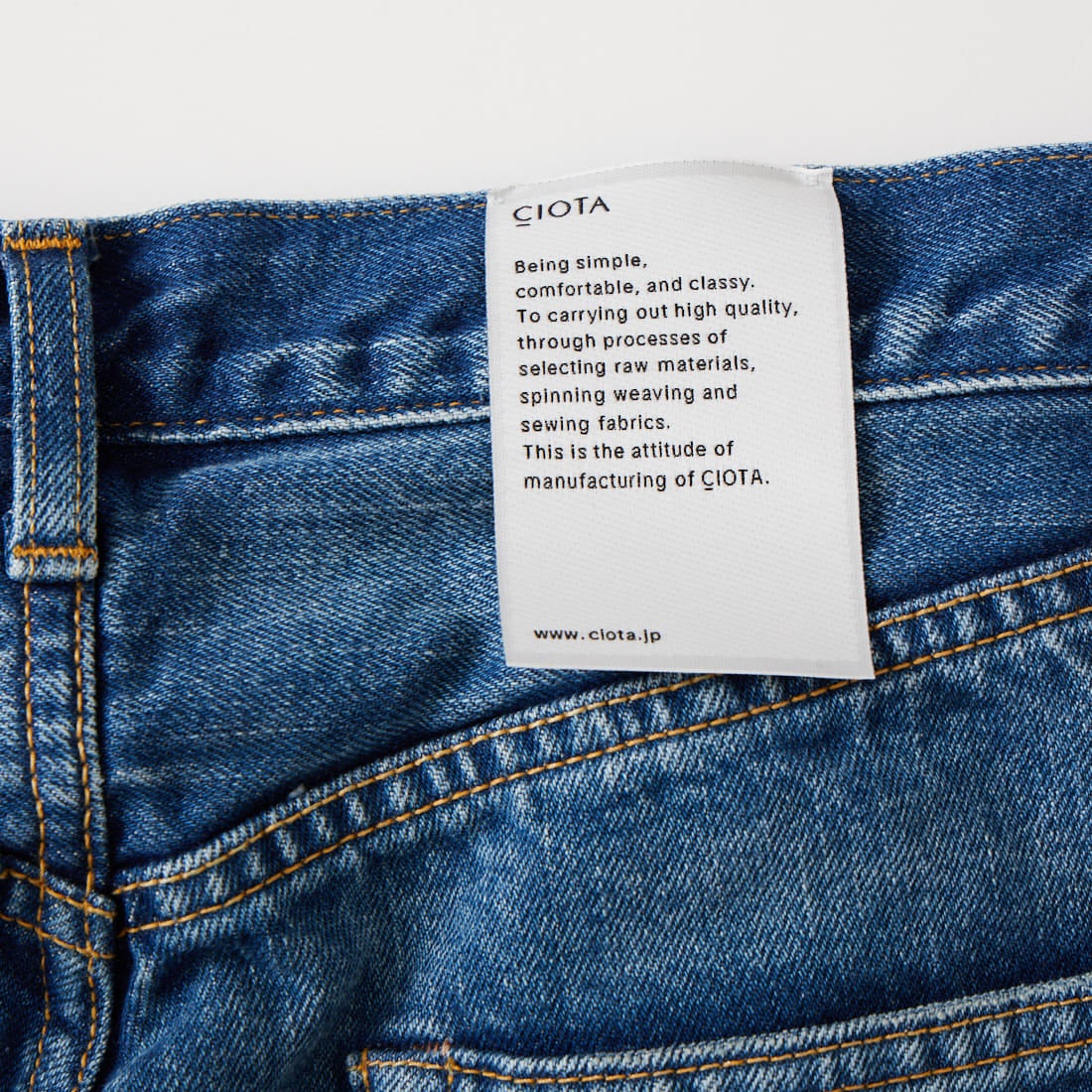 CIOTA [シオタ] STRAIGHT 5POCKETS PANTS REAL INDIGO [PTLM-21STB