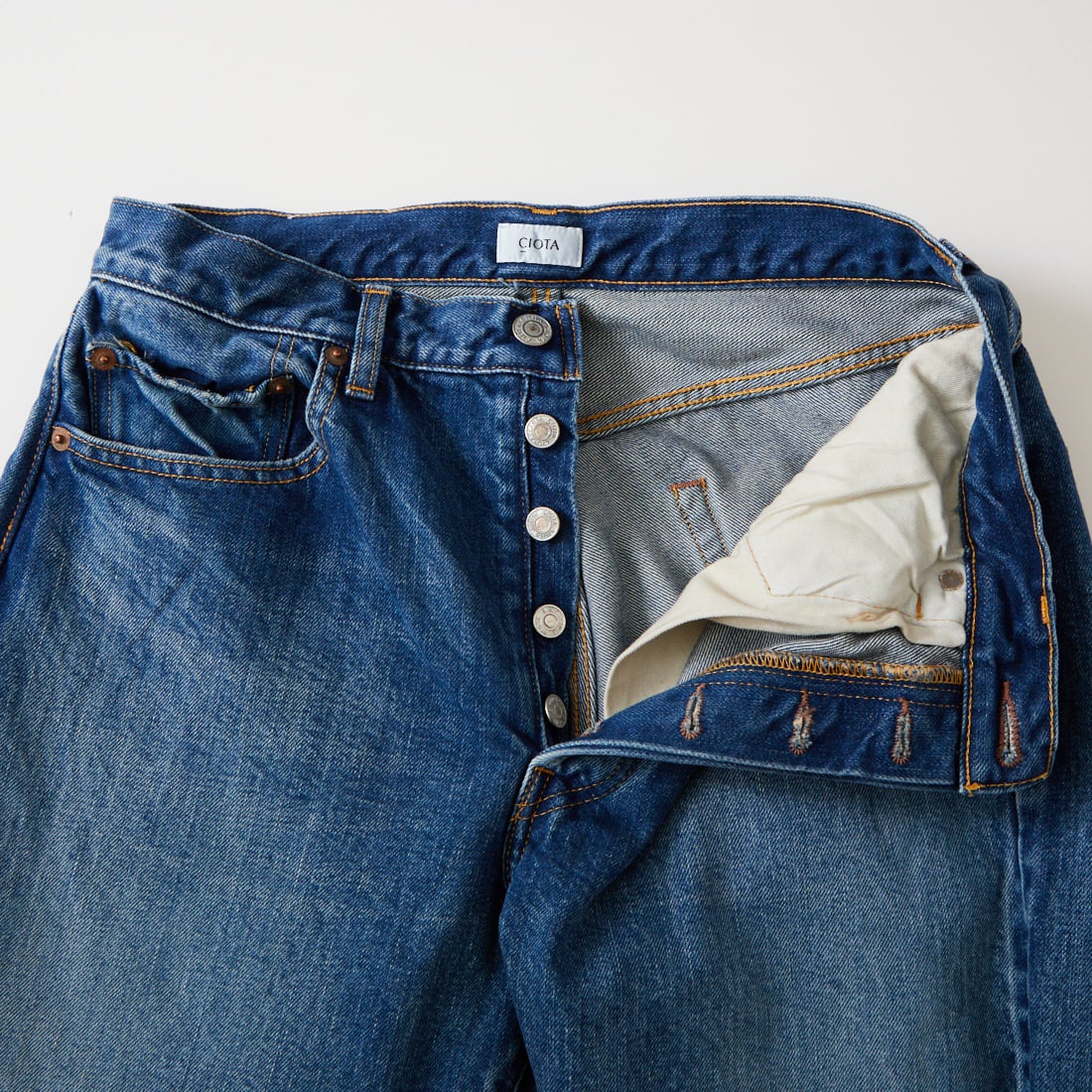 CIOTA [シオタ] STRAIGHT 5POCKETS PANTS REAL INDIGO [PTLM-21STB-NIMDBL-D] MID DK.BLU