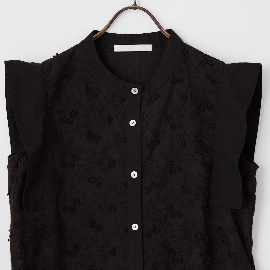 MARMARMAR [マーマーマー] スタンドカラーレースシャツ [1-830101] 99 BLACK