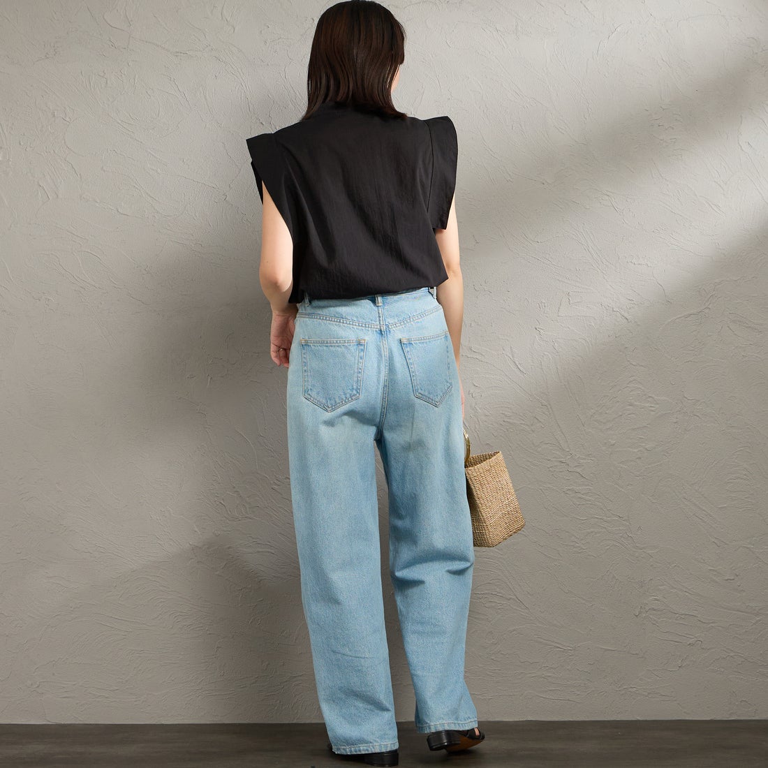 MARMARMAR [マーマーマー] スタンドカラーレースシャツ [1-830101] 99 BLACK &&モデル身長：160cm 着用サイズ：F&&