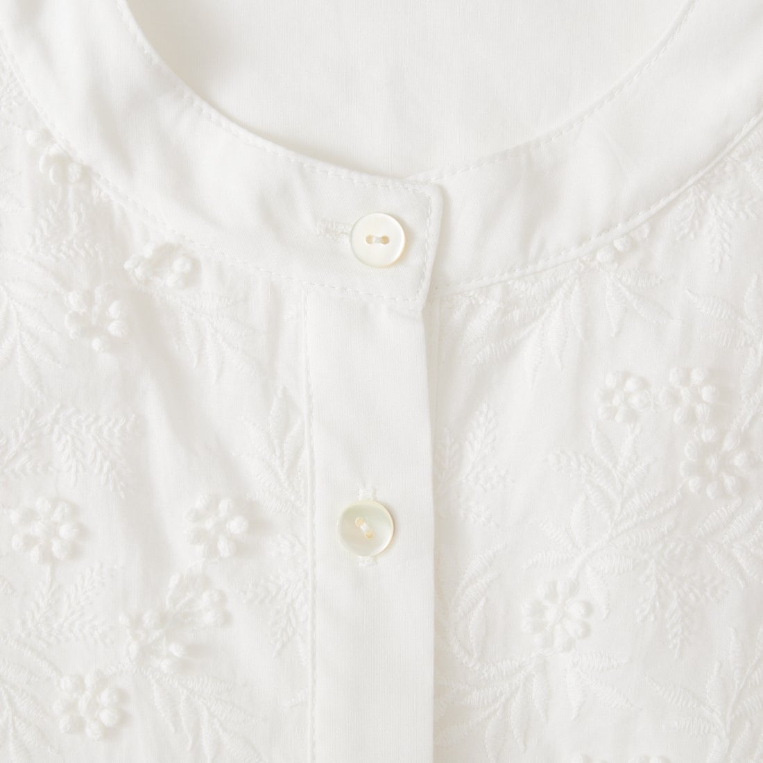 MARMARMAR [マーマーマー] スタンドカラーレースシャツ [1-830101] 11 OFF WHI