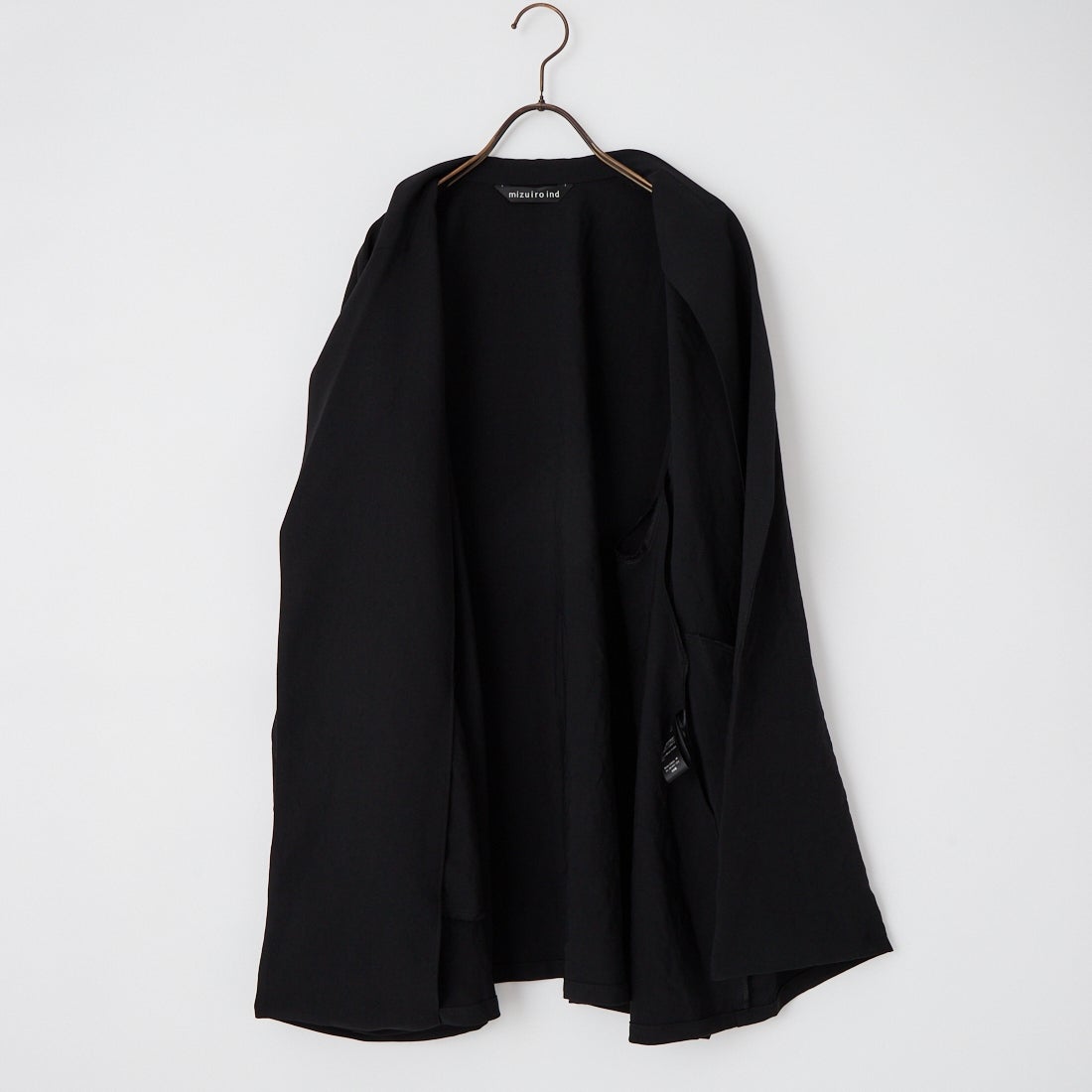 mizuiro ind [ミズイロインド] テーラードシャツジャケット [1-230170] 99 BLACK