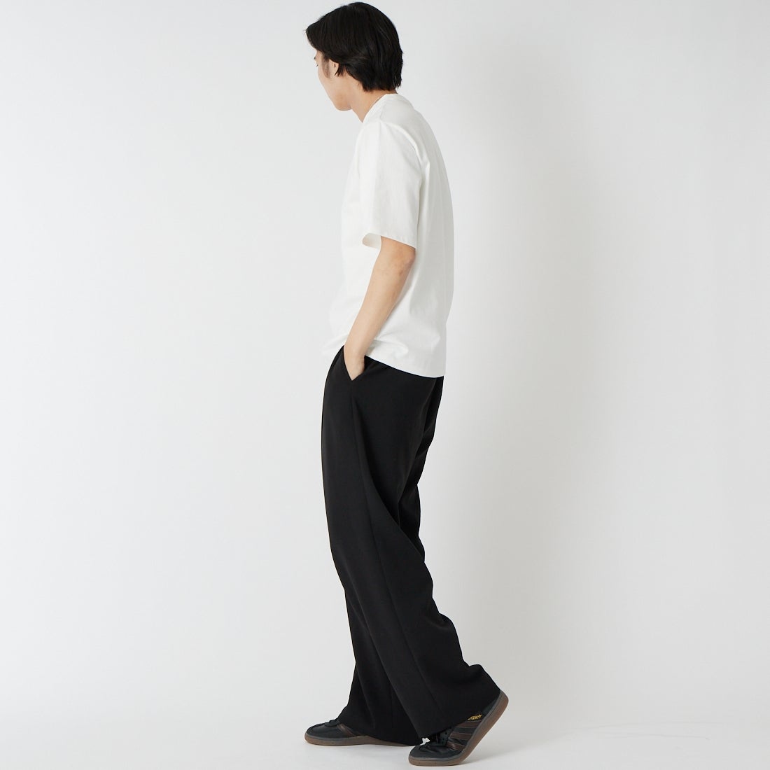 A.P.C. [アー・ペー・セー] ロゴ刺繍Tシャツ [T-SHIRT-DOUG] 81 CRAIE &&モデル身長：179cm 着用サイズ：M&&