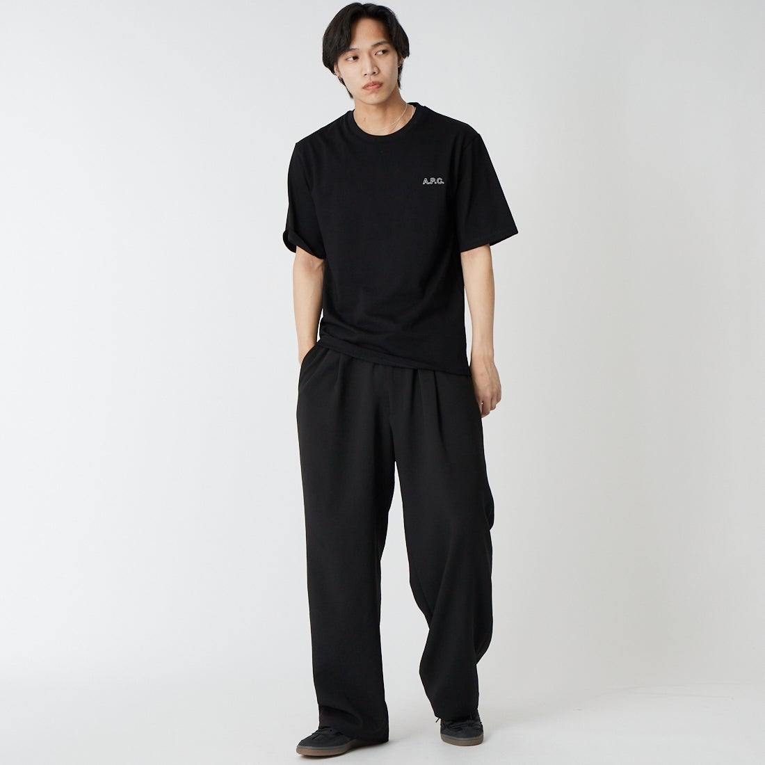 A.P.C. [アー・ペー・セー] アウトラインロゴ刺繍Tシャツ [T-SHIRT-NEW