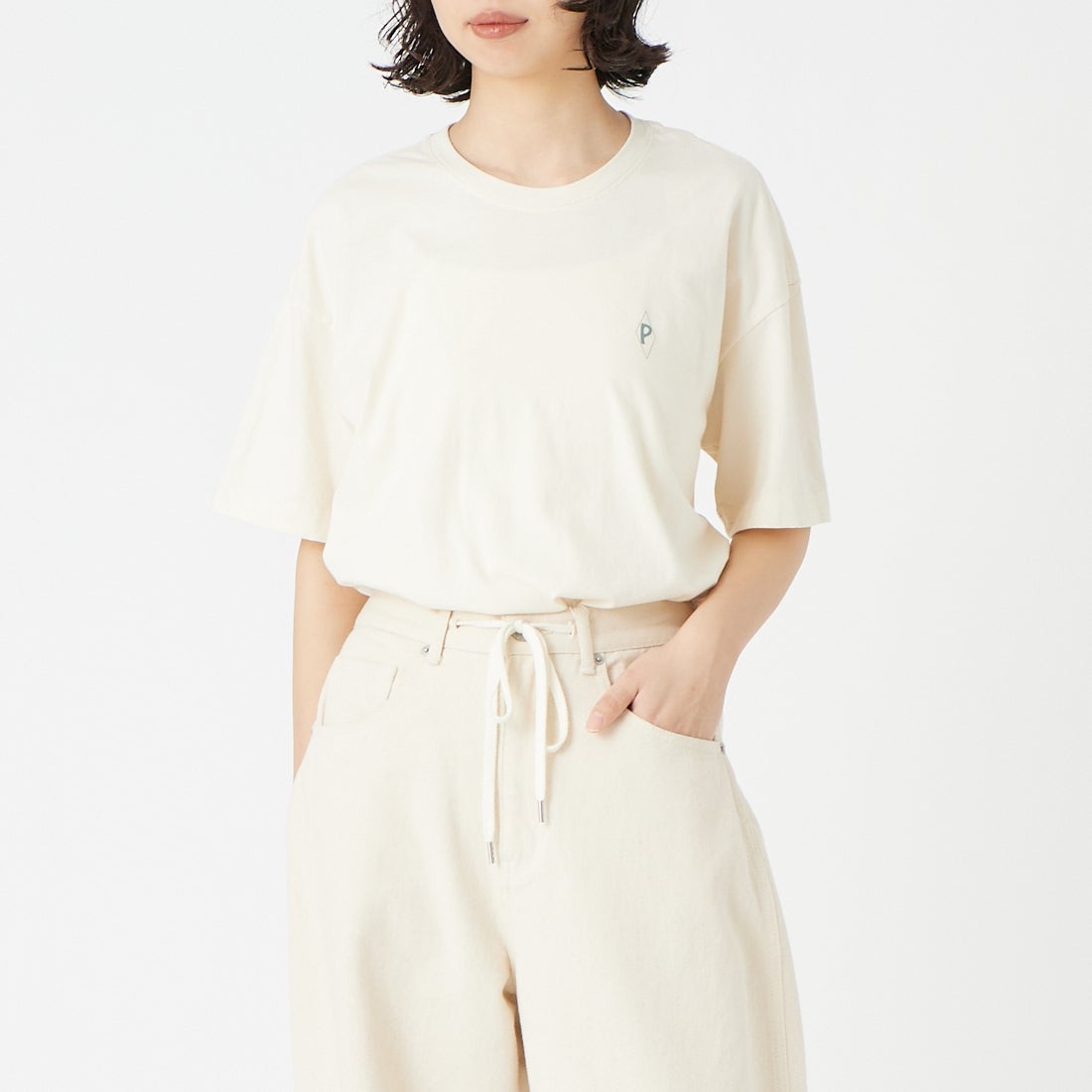 patagonia [パタゴニア] ウィメンズ ウォーターピープルスポッター オーバーサイズTシャツ [37866] UDNL &&モデル身長：162cm 着用サイズ：S&&