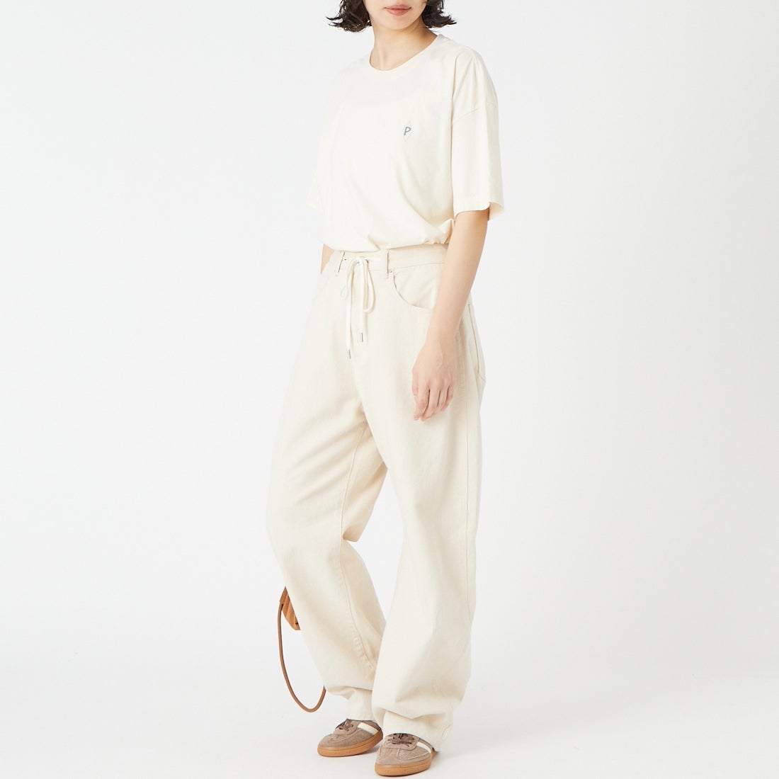 patagonia [パタゴニア] ウィメンズ ウォーターピープルスポッター オーバーサイズTシャツ [37866] UDNL &&モデル身長：162cm 着用サイズ：S&&