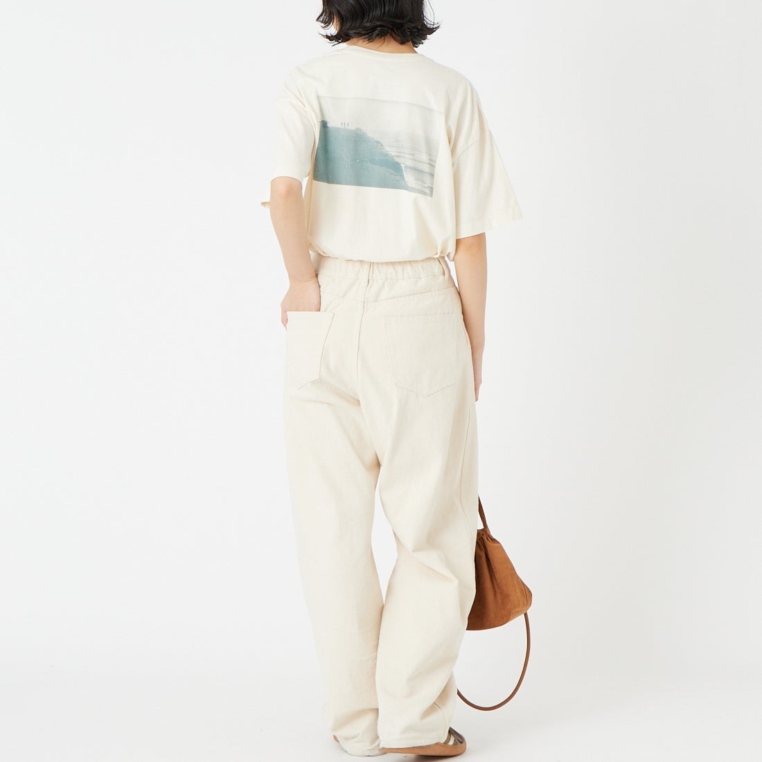 patagonia [パタゴニア] ウィメンズ ウォーターピープルスポッター オーバーサイズTシャツ [37866] UDNL &&モデル身長：162cm 着用サイズ：S&&