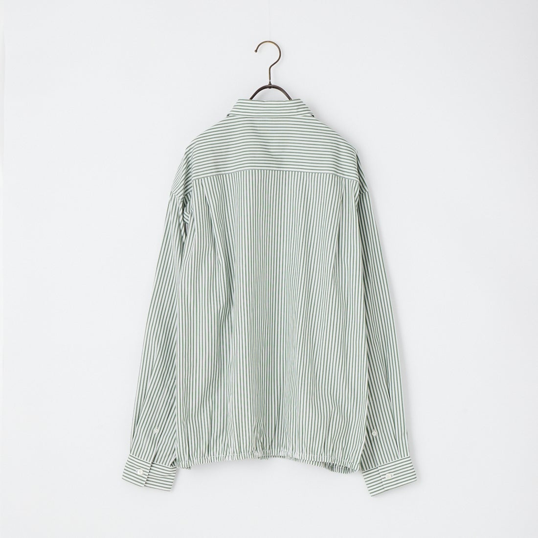 Gymphlex [ジムフレックス] ロングスリーブ ショートシャツ [GY-B0460MTS] GRN/WH ST