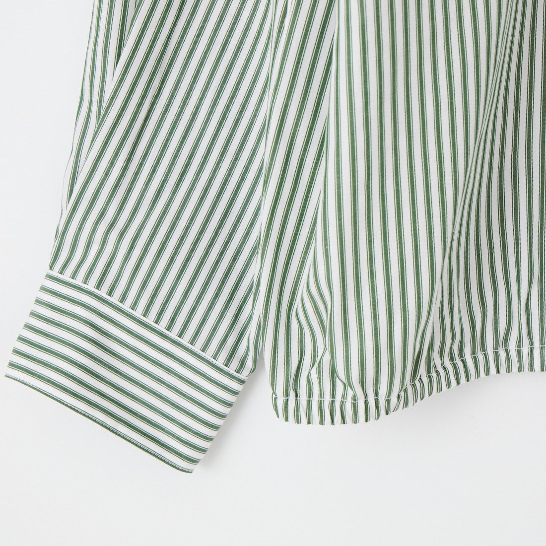 Gymphlex [ジムフレックス] ロングスリーブ ショートシャツ [GY-B0460MTS] GRN/WH ST