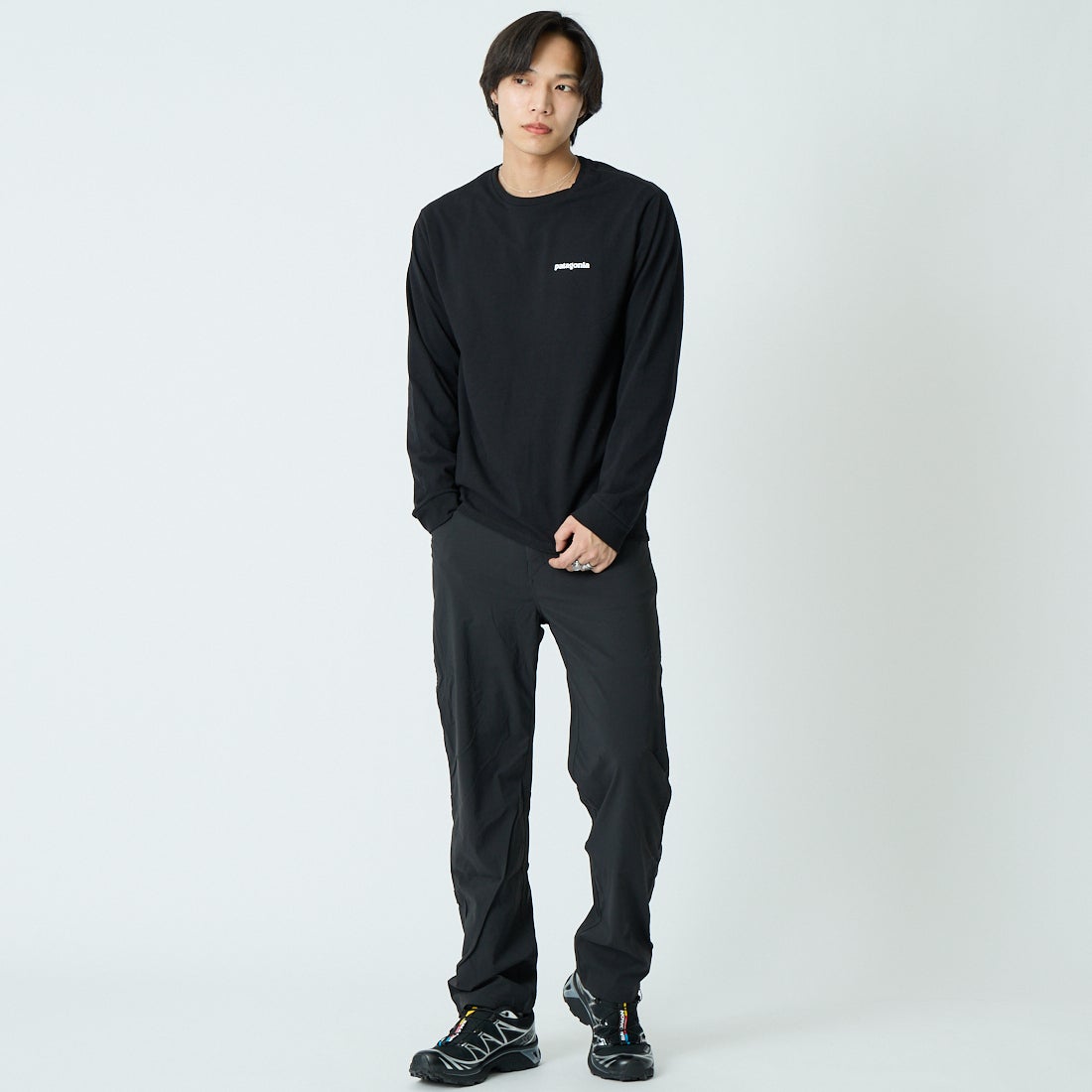 patagonia [パタゴニア] メンズ クアンダリーパンツ ショート [55178] BLK &&モデル身長：179cm 着用サイズ：32&&